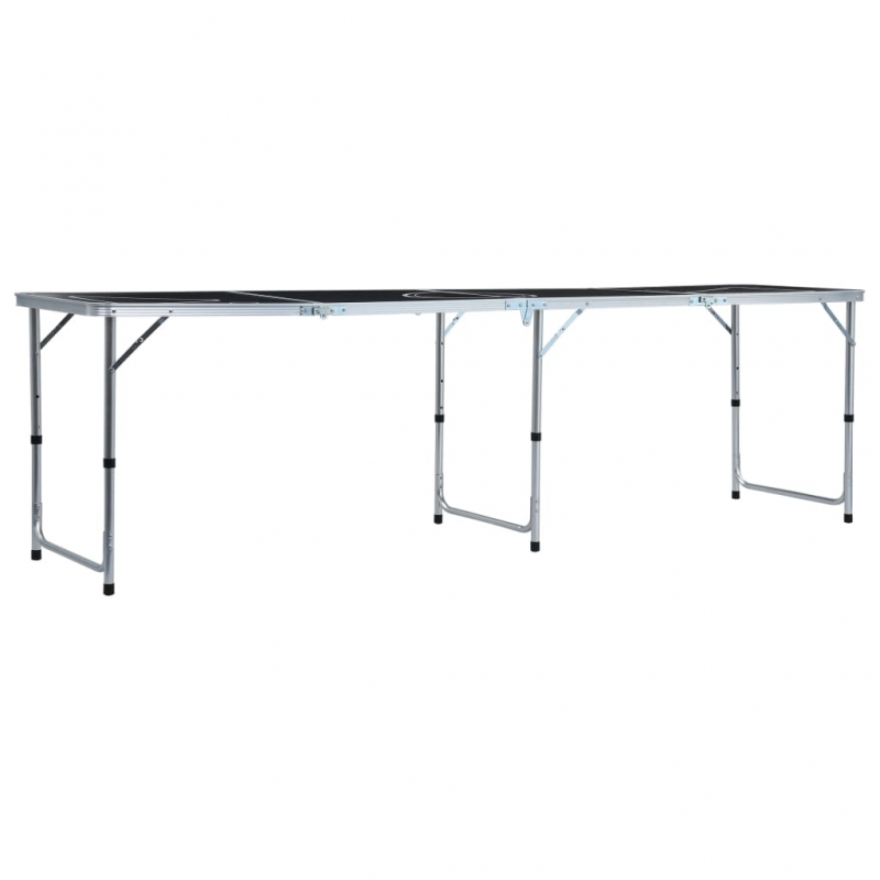 Klappbarer Bier-Pong-Tisch 240 cm Schwarz