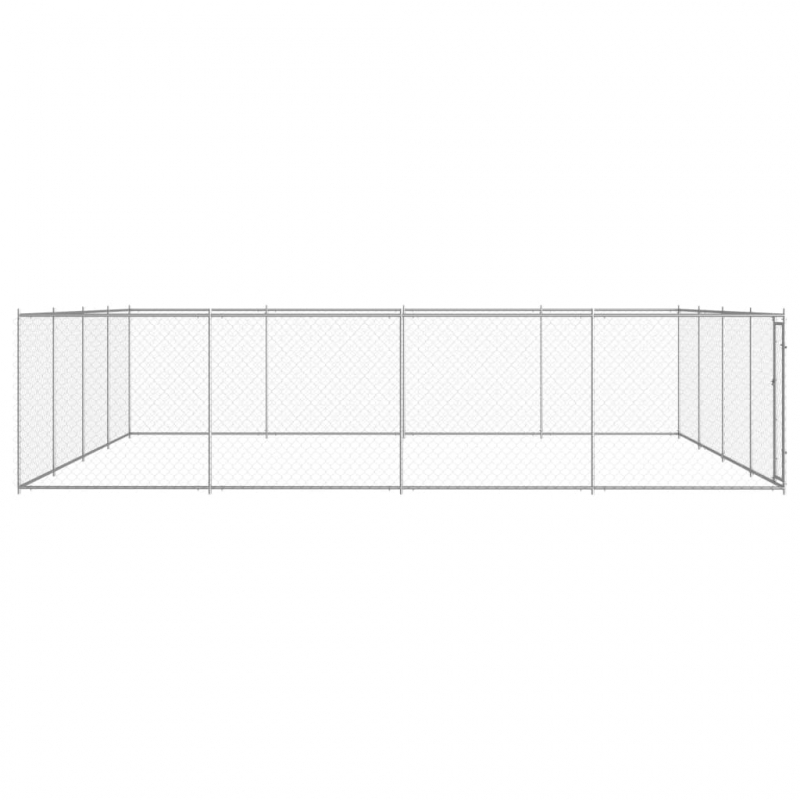 Outdoor-Hundezwinger Verzinkter Stahl 760x760x185 cm