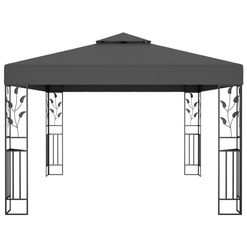 Pavillon mit Doppeldach 3x4 m Anthrazit