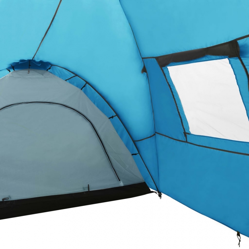 Camping-Zelt Iglu 650x240x190 cm 8 Personen Blau