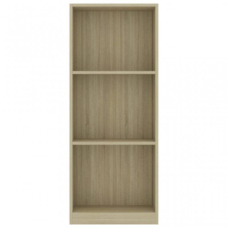 Bücherregal 3 Fächer Sonoma-Eiche 40x24x109 cm Holzwerkstoff