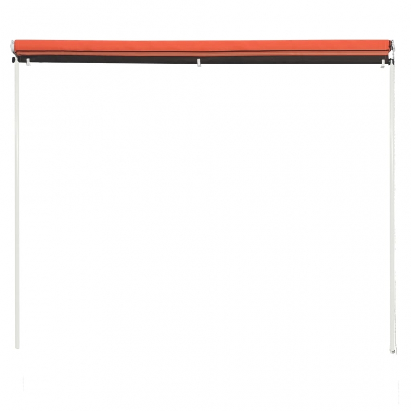 Einziehbare Markise 150×150 cm Orange und Braun