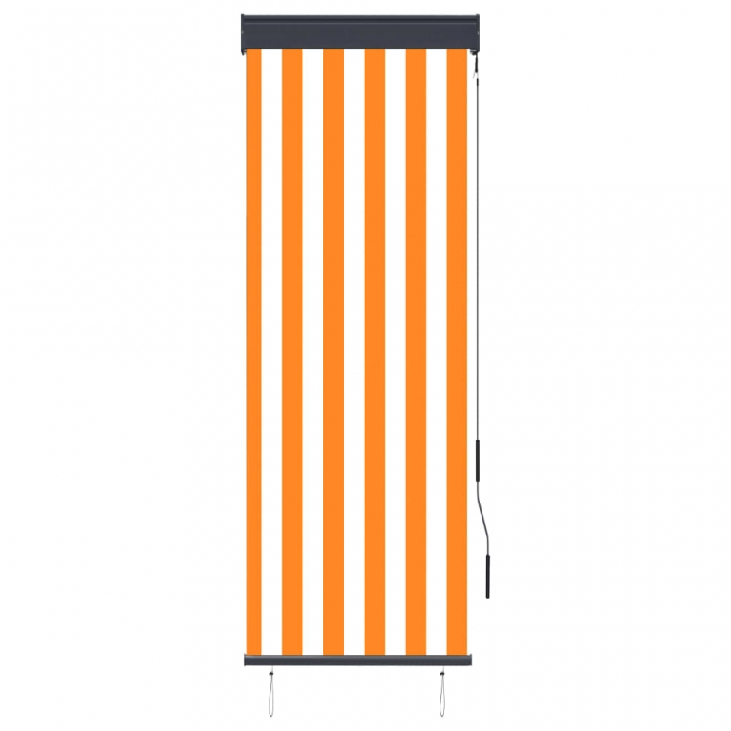 Außenrollo 60 x 250 cm Weiß und Orange