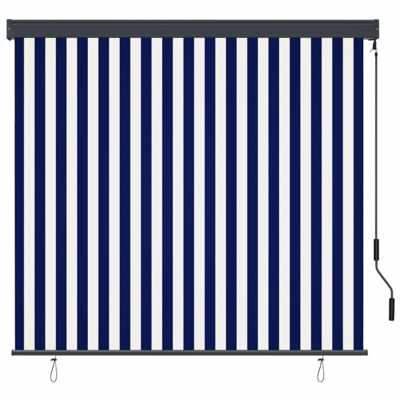 Außenrollo 160x250 cm Blau und Weiß