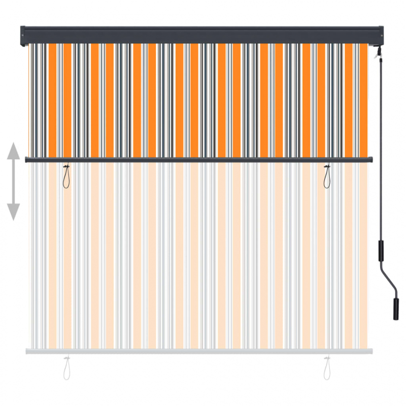 Außenrollo 160x250 cm Gelb und Blau