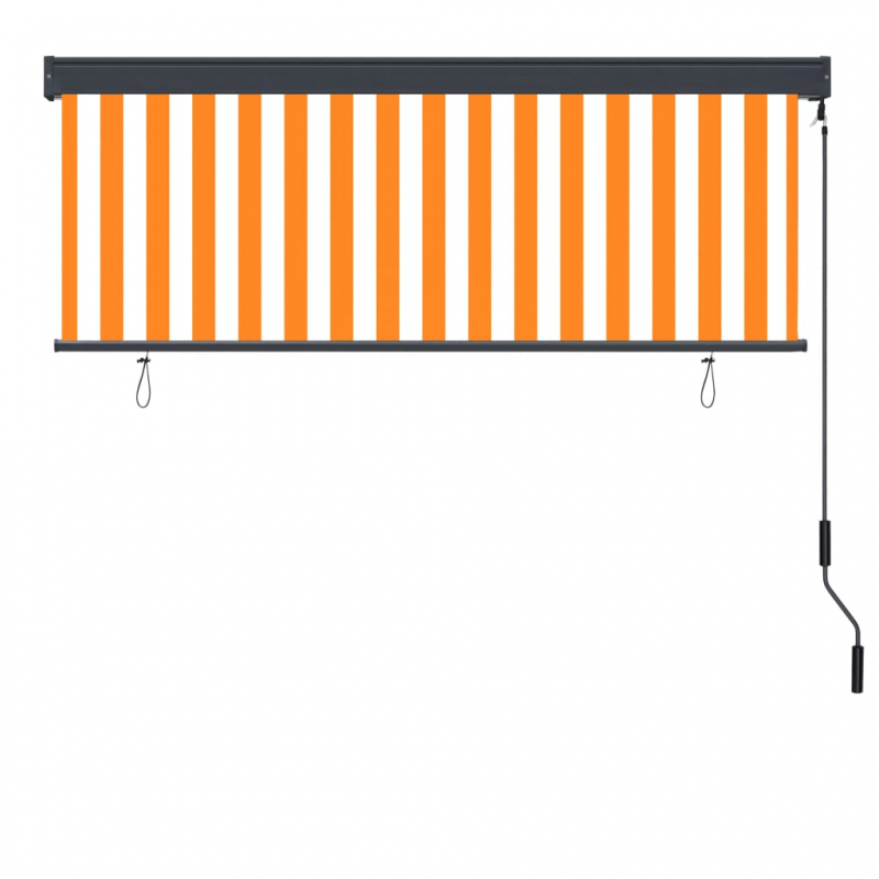Außenrollo 160x250 cm Weiß und Orange