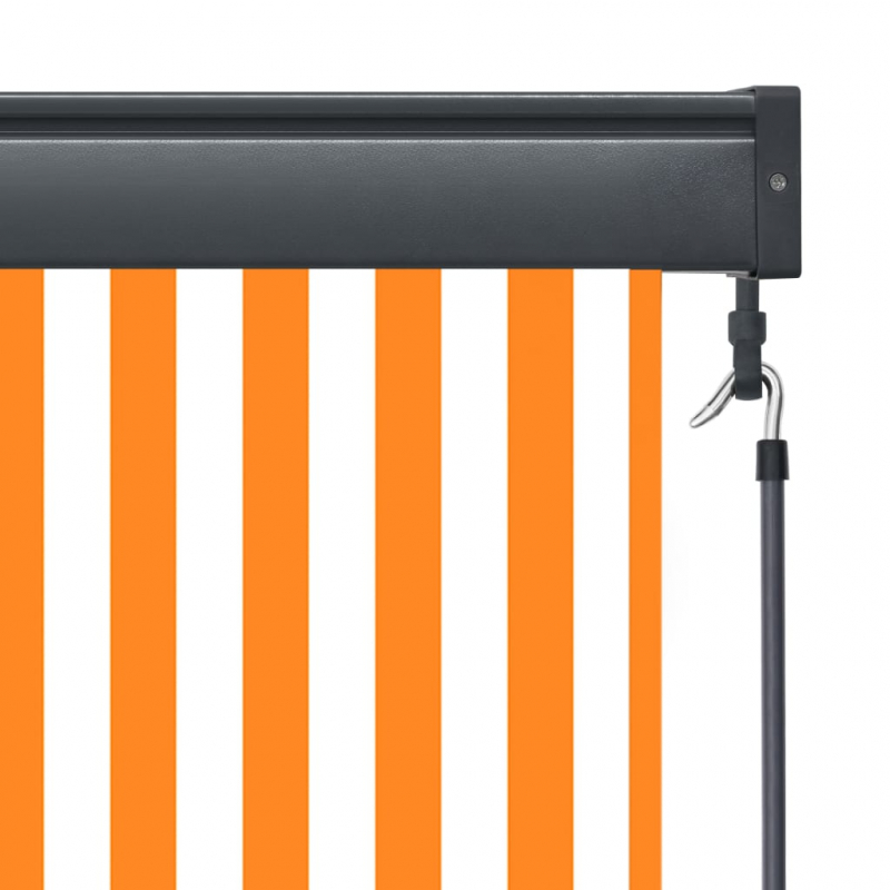 Außenrollo 160x250 cm Weiß und Orange