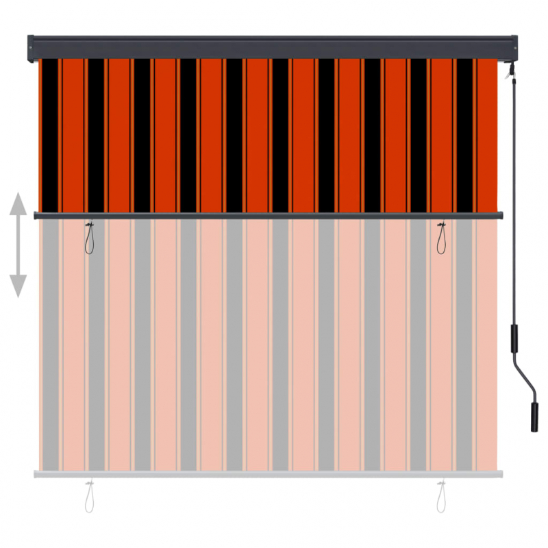 Außenrollo 170x250 cm Orange und Braun