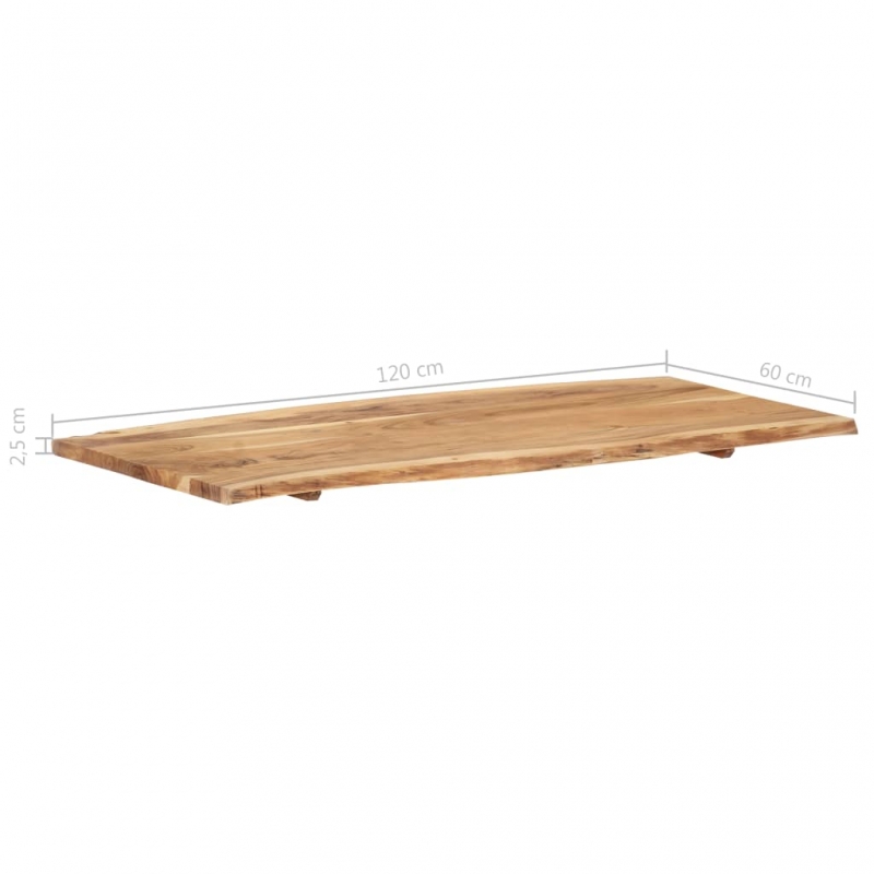 Tischplatte Massivholz Akazie 118x(50-60)x2,5 cm