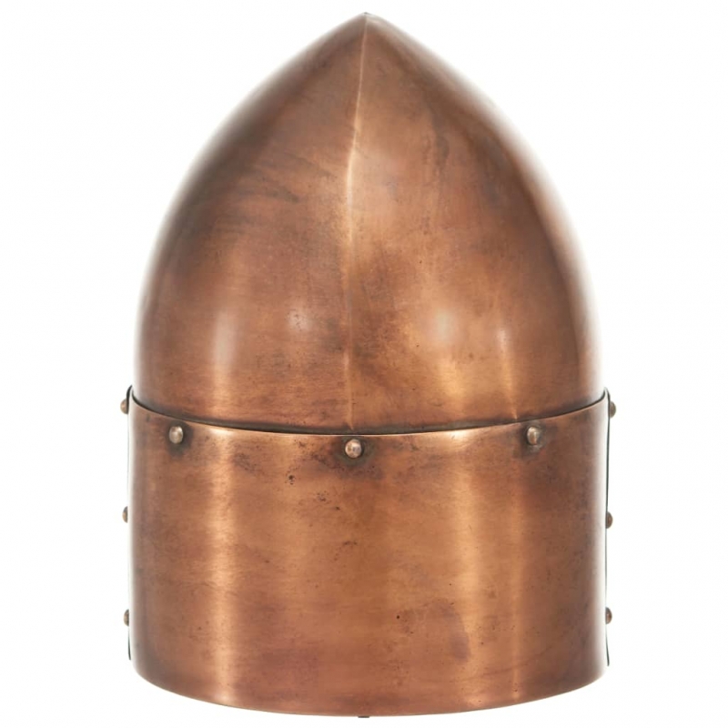 Mittelalterlicher Ritterhelm Antik LARP Replik Kupfern Stahl