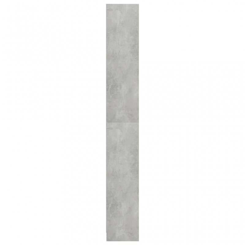 Bücherregal 5 Fächer Betongrau 80x24x175 cm Holzwerkstoff