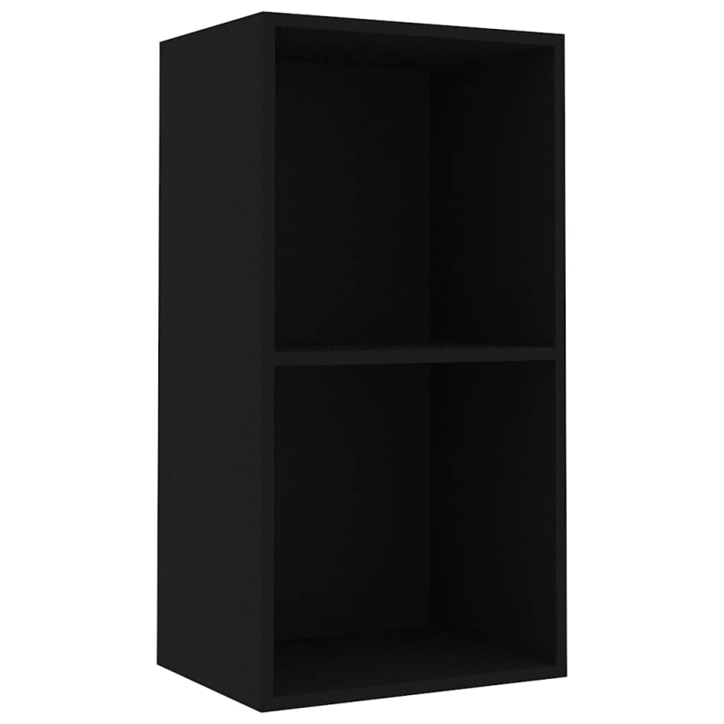 Bücherregal 2 Fächer Schwarz 40x30x76,5 cm Holzwerkstoff