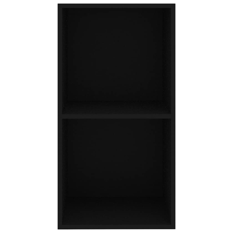 Bücherregal 2 Fächer Schwarz 40x30x76,5 cm Holzwerkstoff