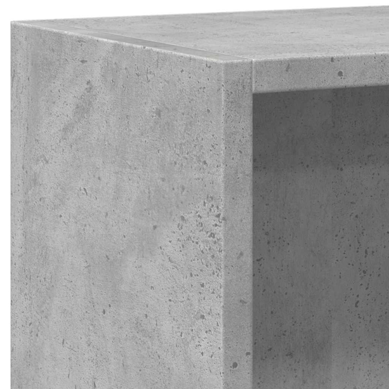Bücherregal 2 Fächer Betongrau 60x30x76,5 cm Holzwerkstoff