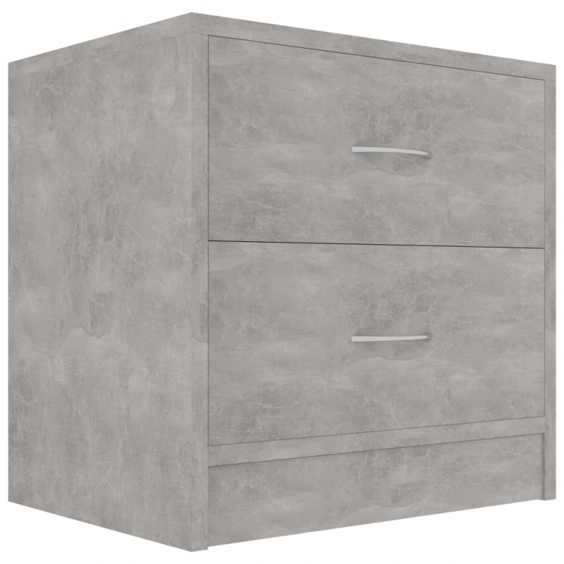 Nachttische 2 Stk. Betongrau 40x30x40 cm Holzwerkstoff