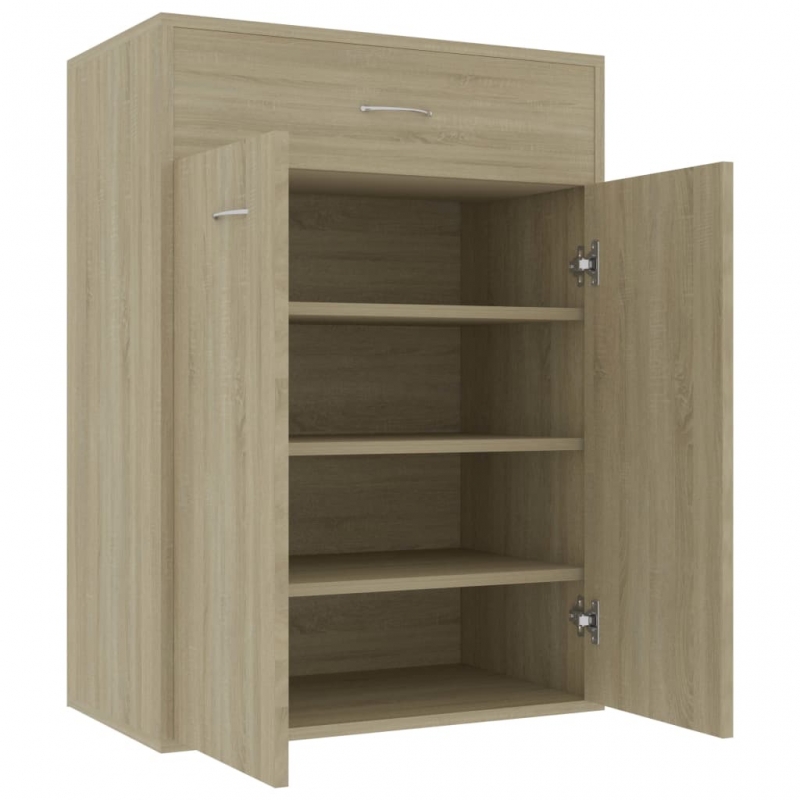 Schuhschrank Sonoma-Eiche 60x35x84 cm Holzwerkstoff