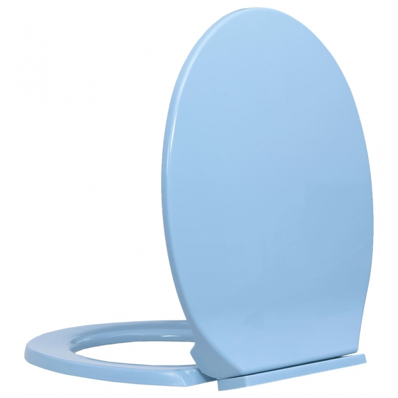 Toilettensitz mit Absenkautomatik Blau Oval