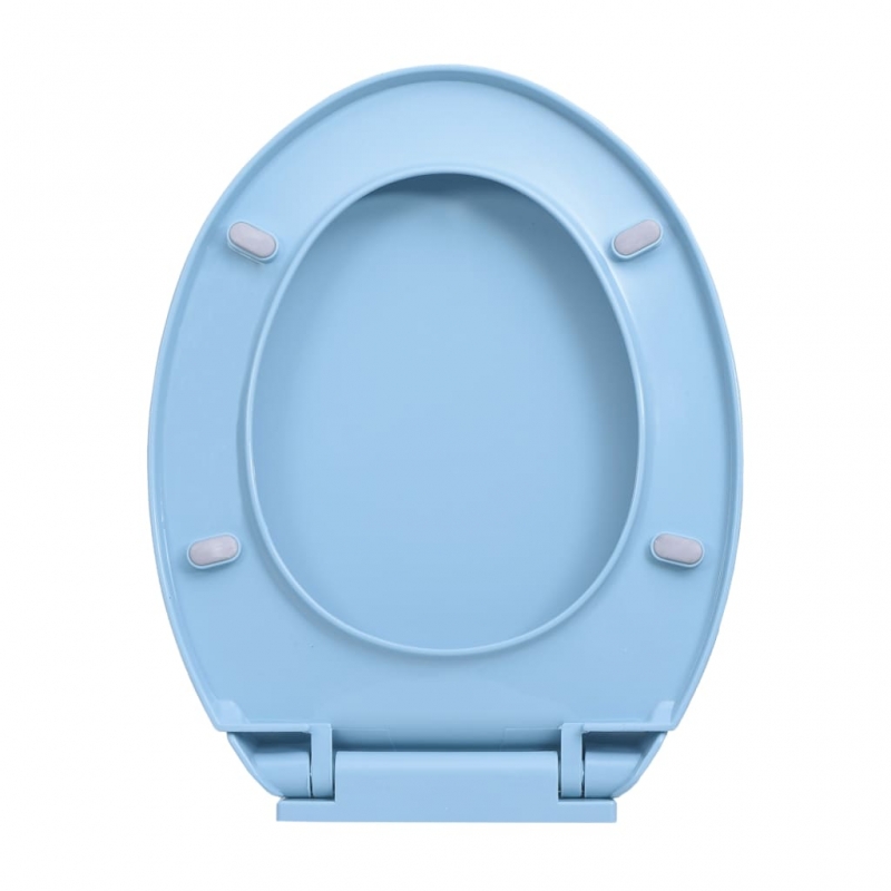 Toilettensitz mit Absenkautomatik Blau Oval