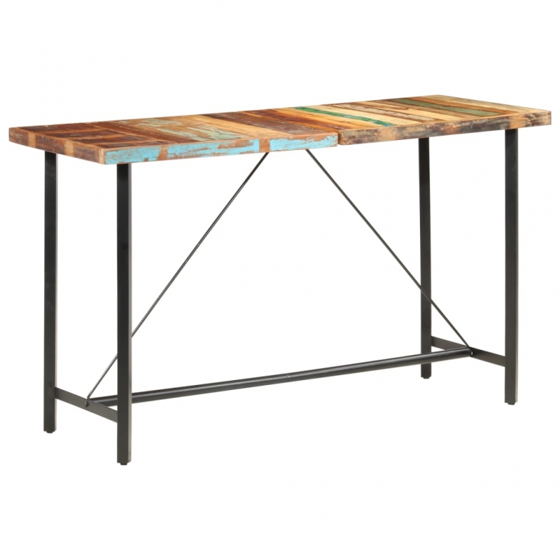 Bartisch 180 x 70 x 107 cm Recyceltes Massivholz