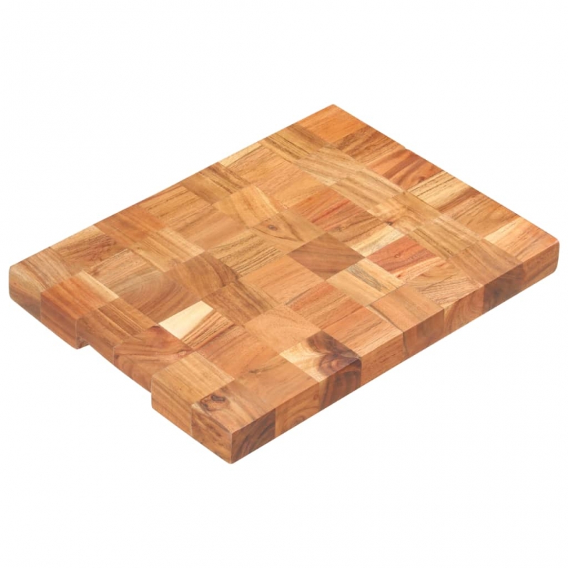 Hackblock 40×30×3,8 cm Akazie Massivholz