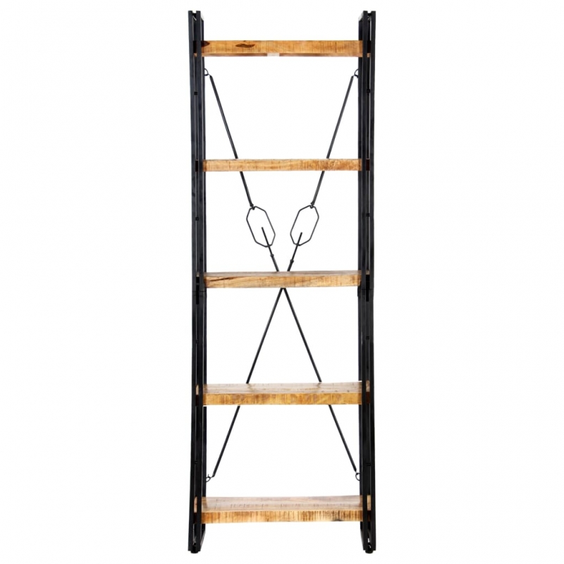 Bücherregal 5 Fächer 60 x 30 x 180 cm Mango Massivholz