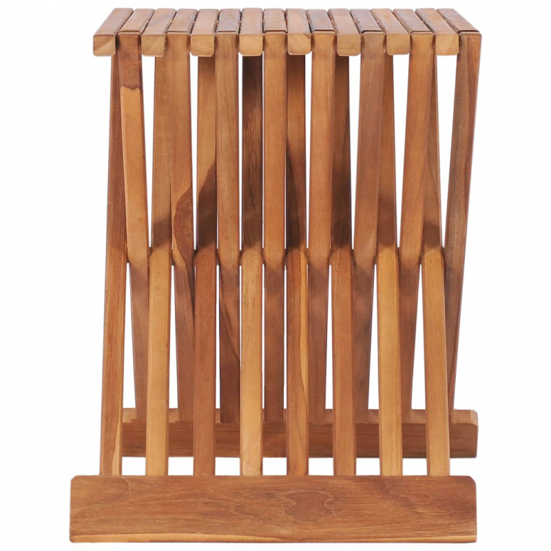 Klappbarer Hocker 40×32×45 cm Massivholz Teak