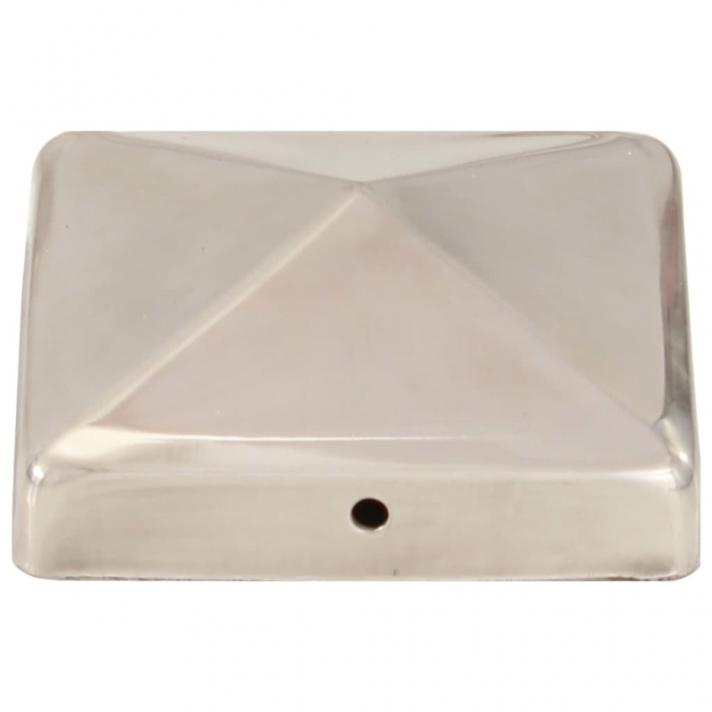 Pfostenkappen 6 Stk. Pyramide Edelstahl 91 x 91 mm
