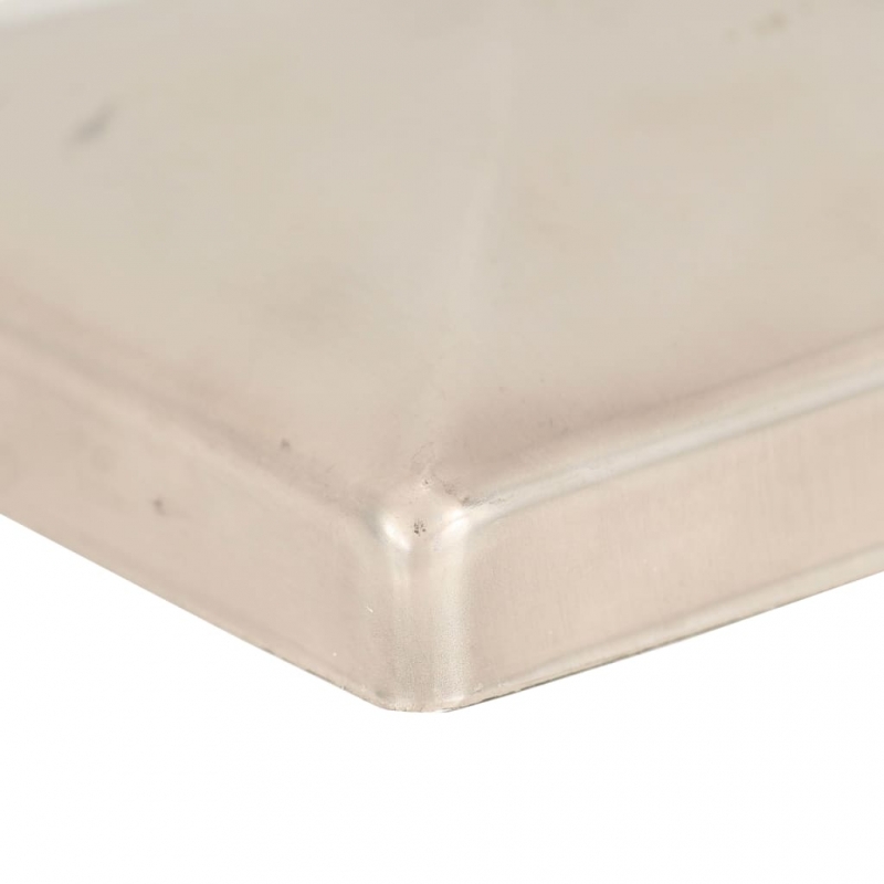 Pfostenkappen 6 Stk. Pyramide Edelstahl 91 x 91 mm