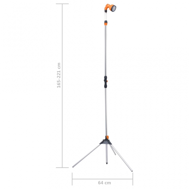 Gartendusche mit Stativ 221 cm Aluminium