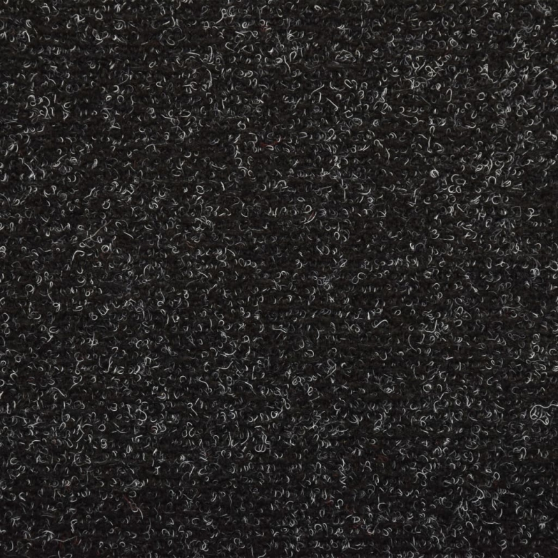 Treppenmatten 15 Stk. Nadelvlies 65x21x4 cm Schwarz