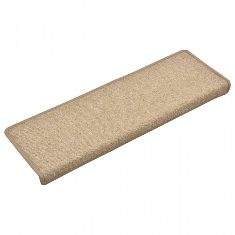 Teppich-Treppenstufen 15 Stk. 65x21x4 cm Taupe