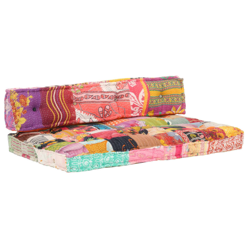 Palettensofa-Auflage Mehrfarbig Stoff Patchwork