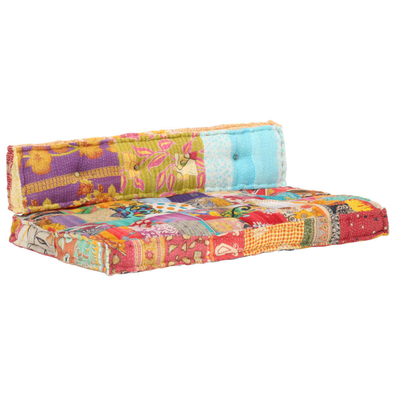 Palettensofa-Auflage Mehrfarbig Stoff Patchwork