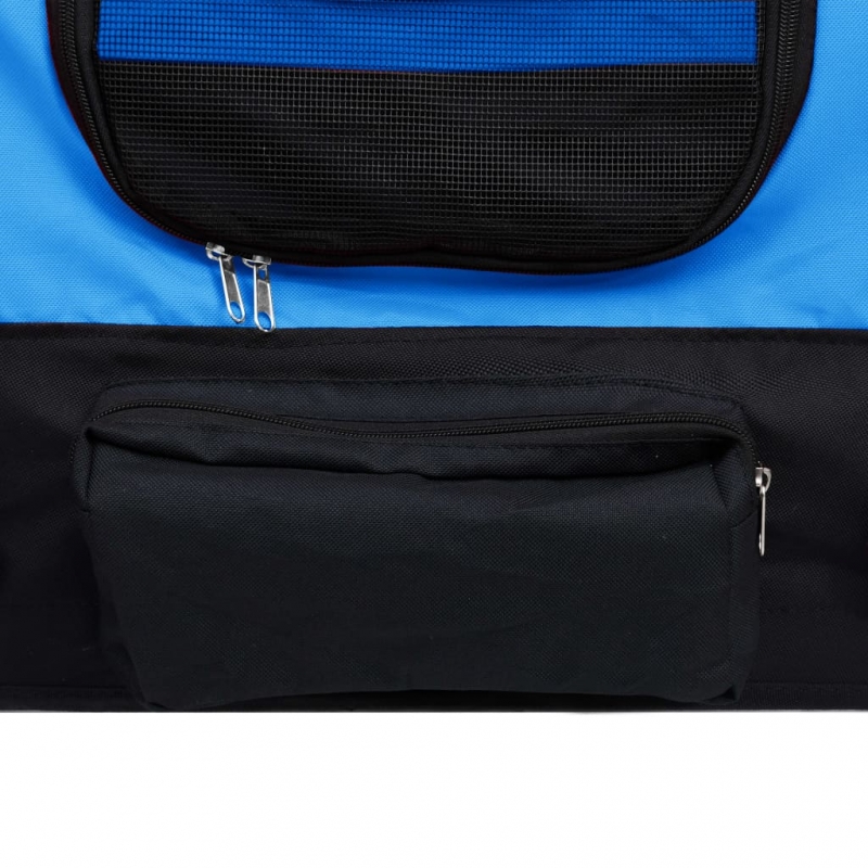 2-in-1 Tier-Fahrradanhänger und Jogger Blau und Schwarz