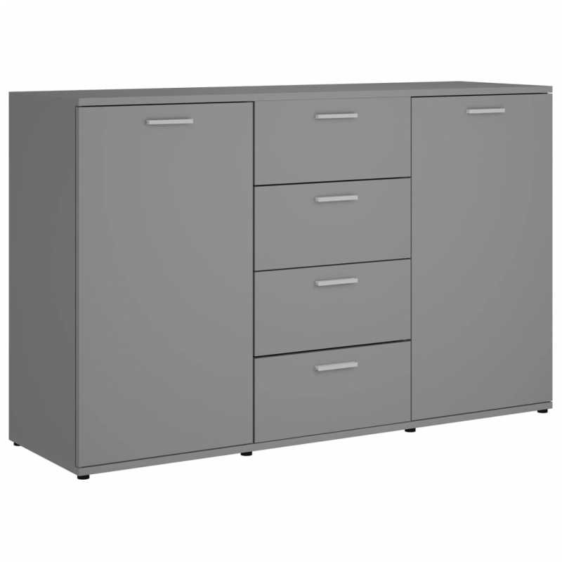 Sideboard Grau 120x35,5x75 cm Holzwerkstoff
