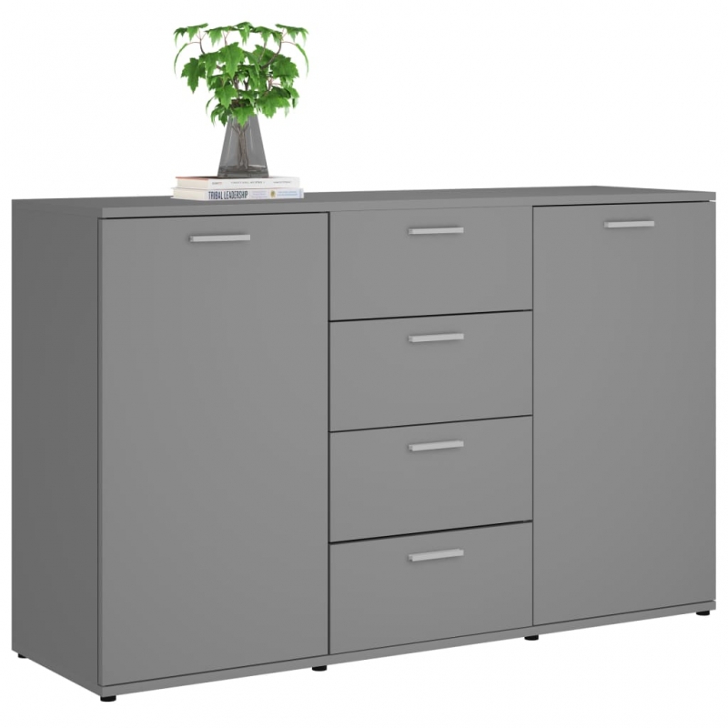 Sideboard Grau 120x35,5x75 cm Holzwerkstoff