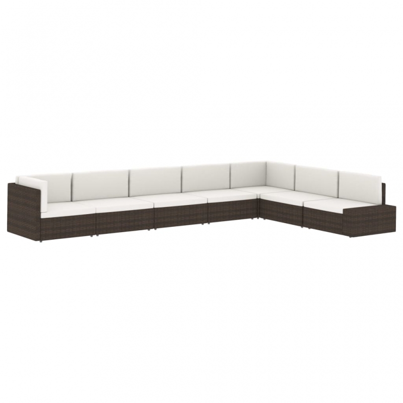 Modulares 2-Sitzer-Sofa Poly Rattan Schwarz