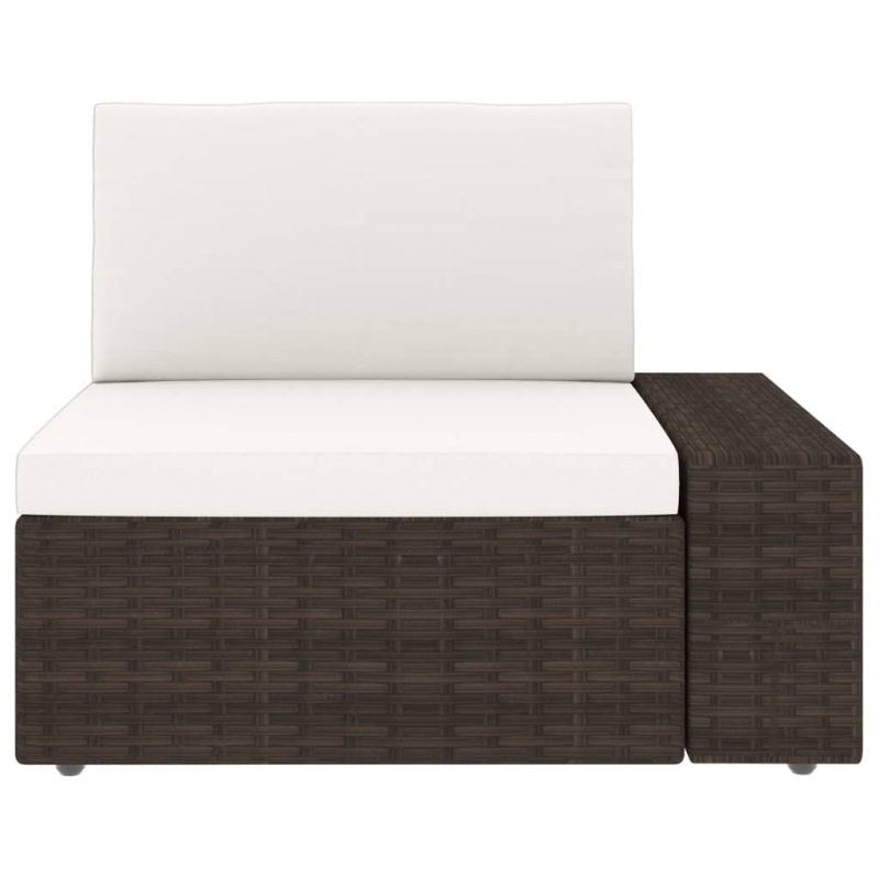 Modulares 3-Sitzer-Sofa Poly Rattan Braun