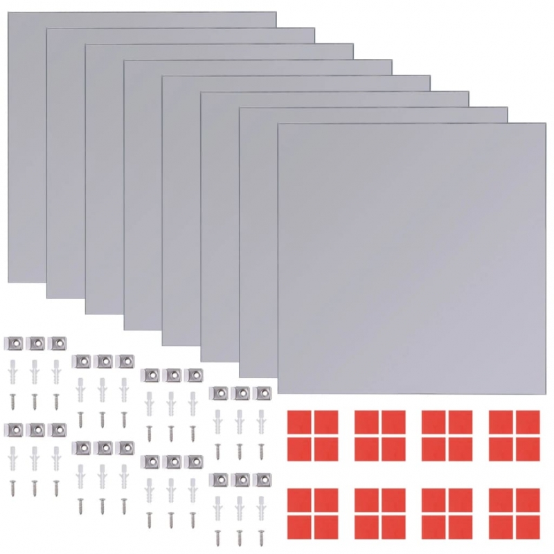Rahmenlose Spiegelfliesen Glas 16 Stk. 20,5 cm