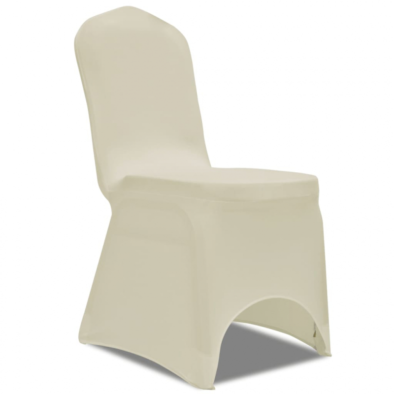 Stretch-Stuhlhussen Creme 30 Stk.