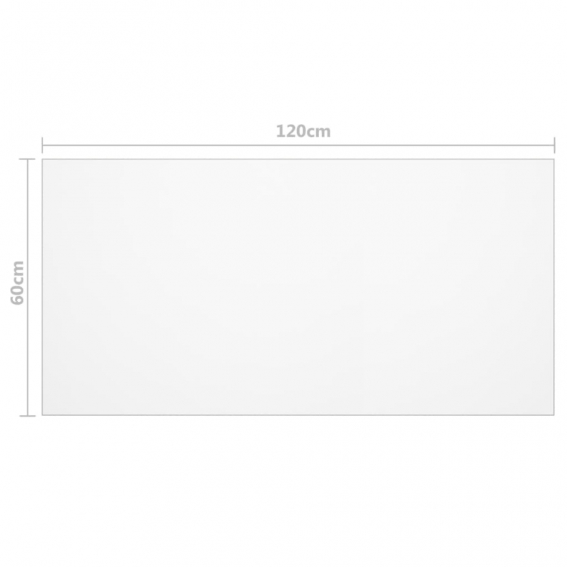 Tischfolie Transparent 120x60 cm 2 mm PVC