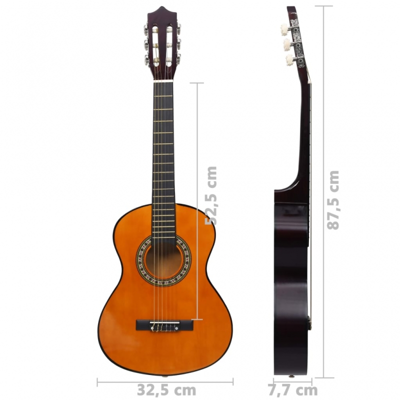 Klassische Gitarre für Anfänger und Kinder 1/2 34 Lindenholz