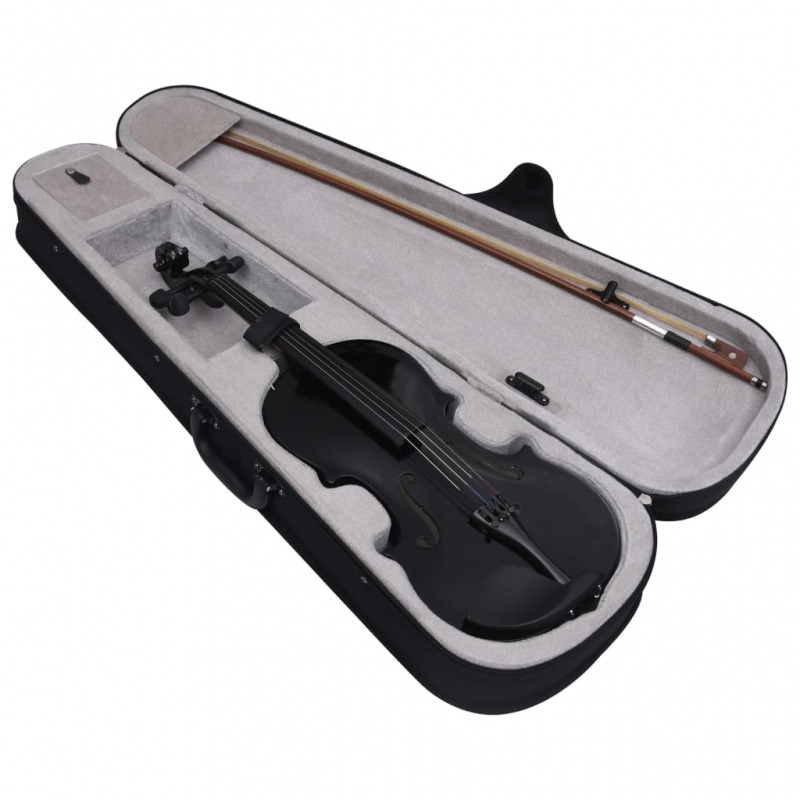 Violine Komplettset mit Bogen und Kinnhalter Helles Holz 4/4