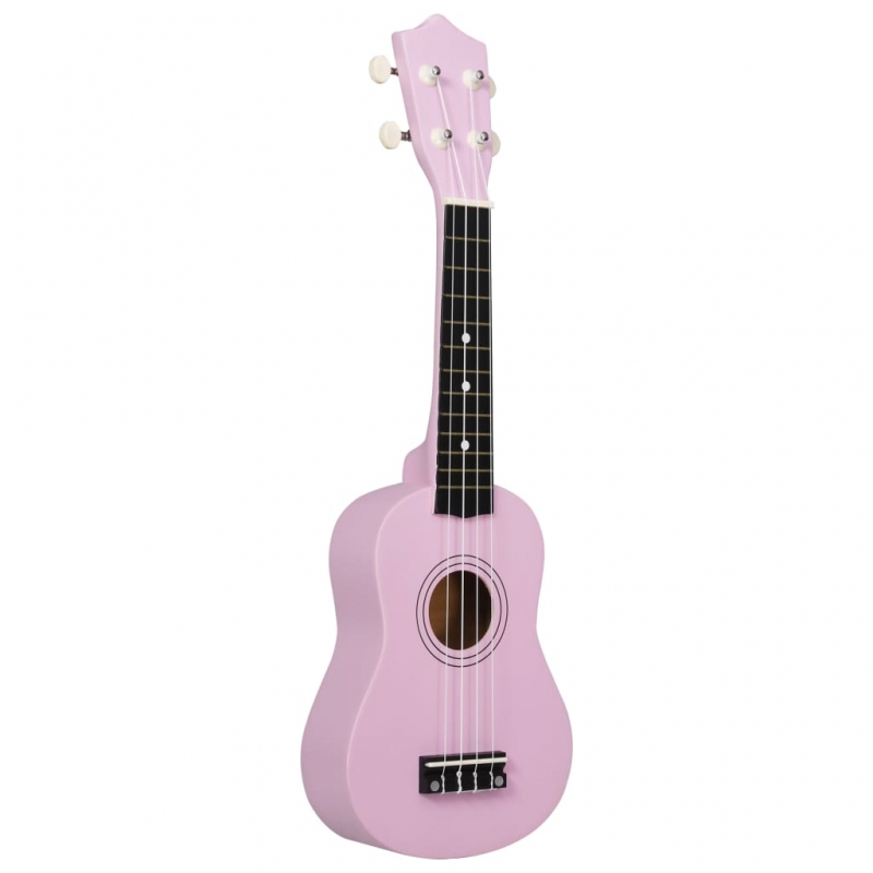 Sopran-Ukulele-Set mit Tasche für Kinder Rosa 21