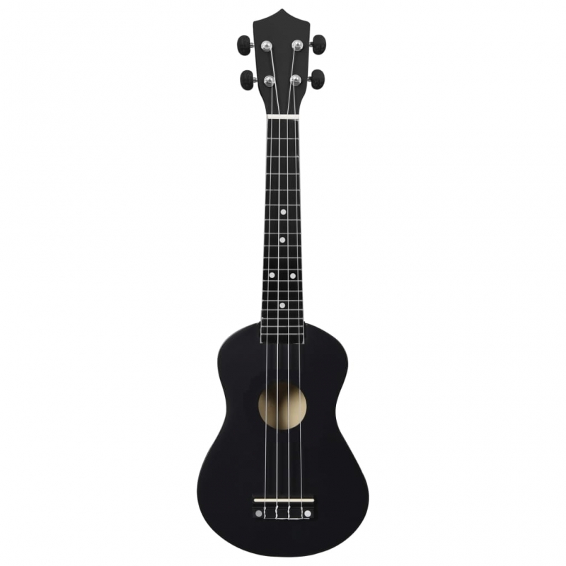 Sopran-Ukulele-Set mit Tasche für Kinder Schwarz 23