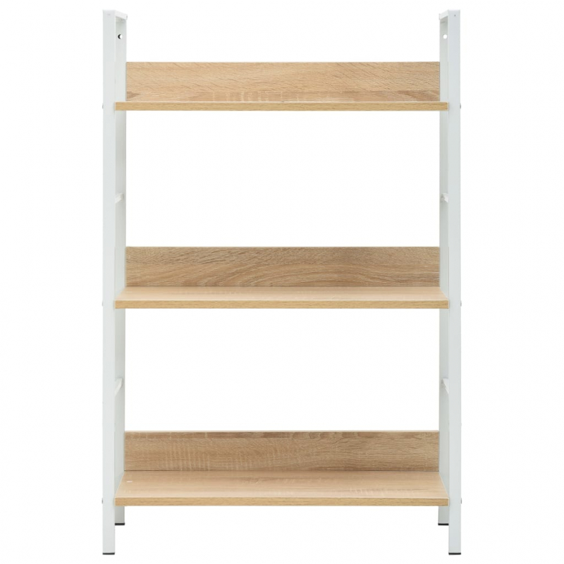 Bücherregal 3 Regalböden Eiche 60×27,6×90,5 cm Holzwerkstoff