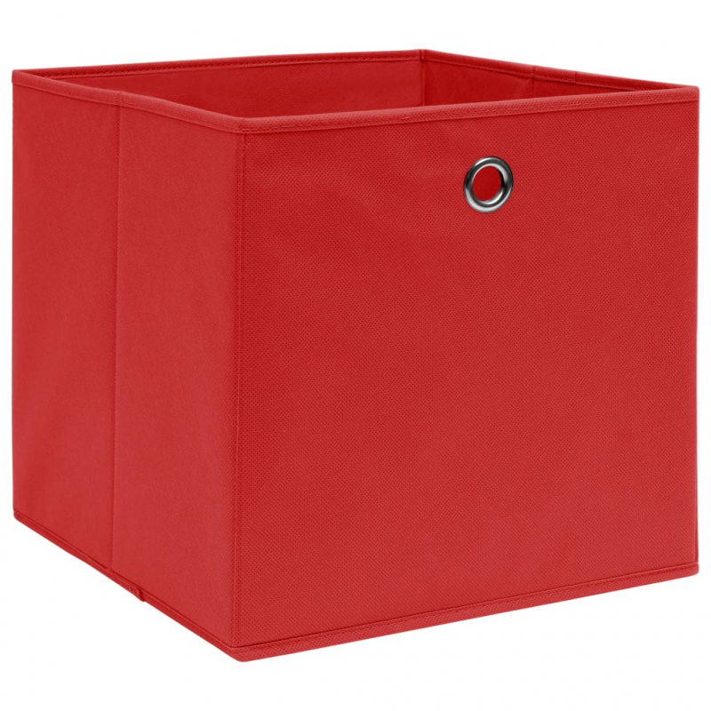 Aufbewahrungsboxen 4 Stk. Rot 32×32×32 cm Stoff