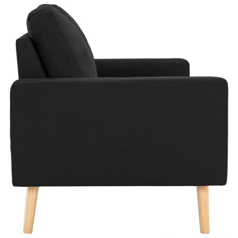 2-Sitzer-Sofa Schwarz Stoff