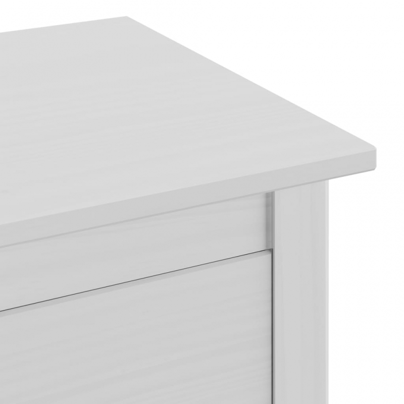 Sideboard Hill Weiß 46x35x80 cm Massivholz Kiefer