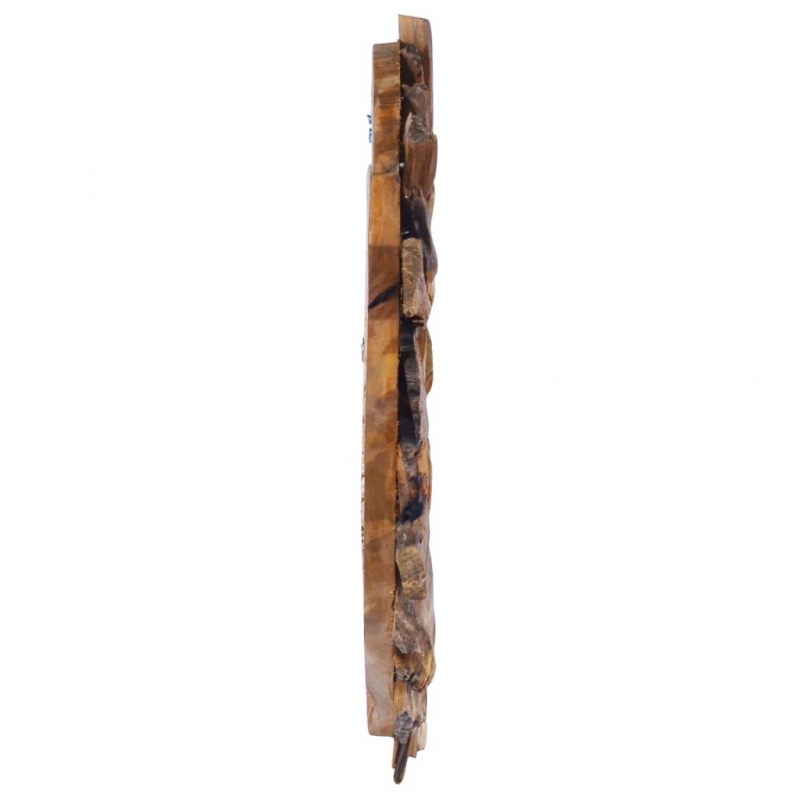 Wandspiegel 40 cm Teak Rund